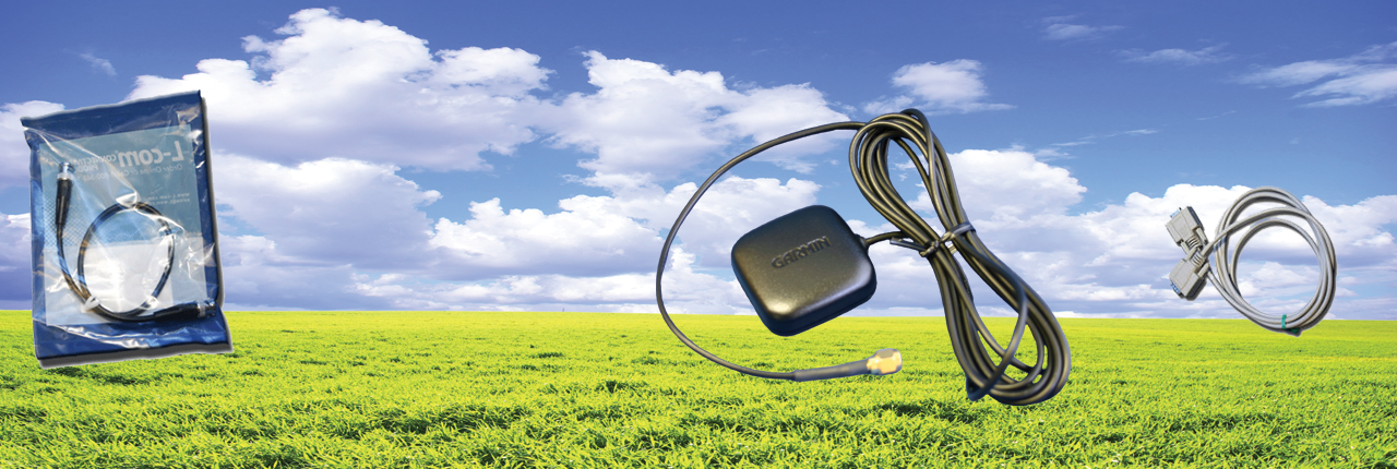 pictures of ATS telemetry accessories floated over a field of green grass and a blue sky