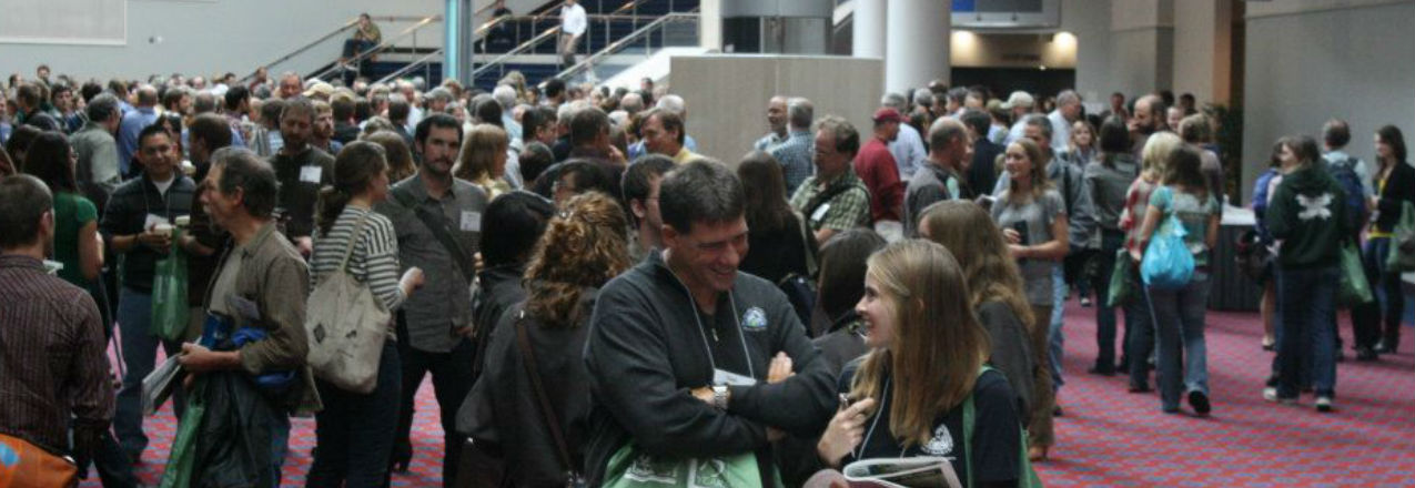 photograph of people attending a radio telemetry conference and trade show